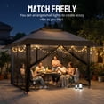 thumbnail image 6 of CROWN SHADES 13x13 Pop Up Gazebo Canopy Tent Gazebos Outdoor Gazebo for Backyard & Patio Beige&Coffee, 6 of 9