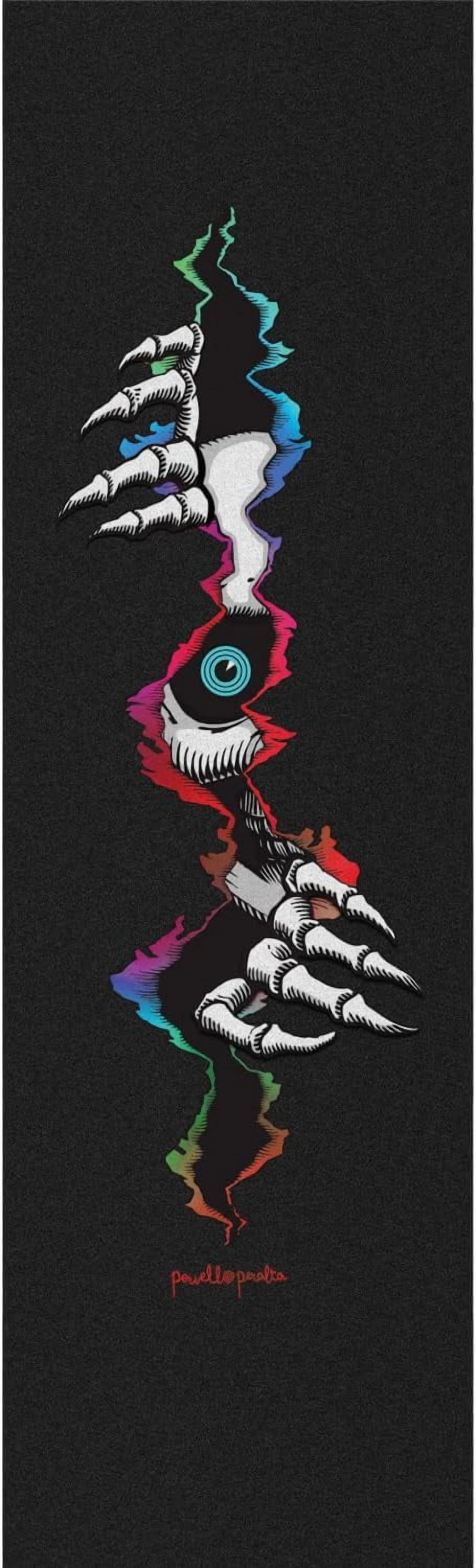 Skateboard Griptape Ripper Peeker Black 9" x 33" Grip Sheet