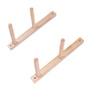 Ruiboury 2 Pieces Wood Yoga Mat Storage Mat Yoga Organizer Rack Holder for Skateboard 4 Tier 2 Tier