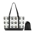 thumbnail image 7 of FORMRS Canvas Laptop Tote Bag for Women with 15.6" Computer Compartments Shoulder Handbag, Cartoon Cat Paw, 7 of 7