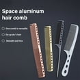 thumbnail image 2 of Metal Hair Comb,Aluminum Fine Cutting Comb,Hair Styling Hairdressing Comb,Salon Detangler Comb Tail Comb for Women Men, 2 of 8