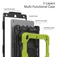 thumbnail image 6 of for iPad Air 11-inch M3 (2025) / M2 (2024) Case with Built-in Screen Protector, Shockproof Rotatable Kickstand Cover Hand Strap and Shoulder Strap,Green+Black, 6 of 8