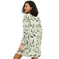 thumbnail image 2 of FORMRS Womens Long Sleeve Nightgowns Crew Neck Sleep Shirt Soft Pajamas Sizes S-3XL, Lush Greenery, 2 of 8