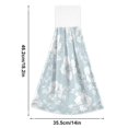 thumbnail image 3 of 2 Bathroom Towels Kitchen Towels 18.2x14In Velcro Hand Wipes Dish Cloths & Dish Towels Washroom Towels Face Towel Hand Wipes Blue White Flower, 3 of 7