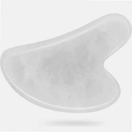 Gua Sha Facial Tools,Gua Sha Massage Tool,Face Massager Jade Gua Sha Stones for Lymphatic Drainage for Face,Eyes,Neck and Body (White)