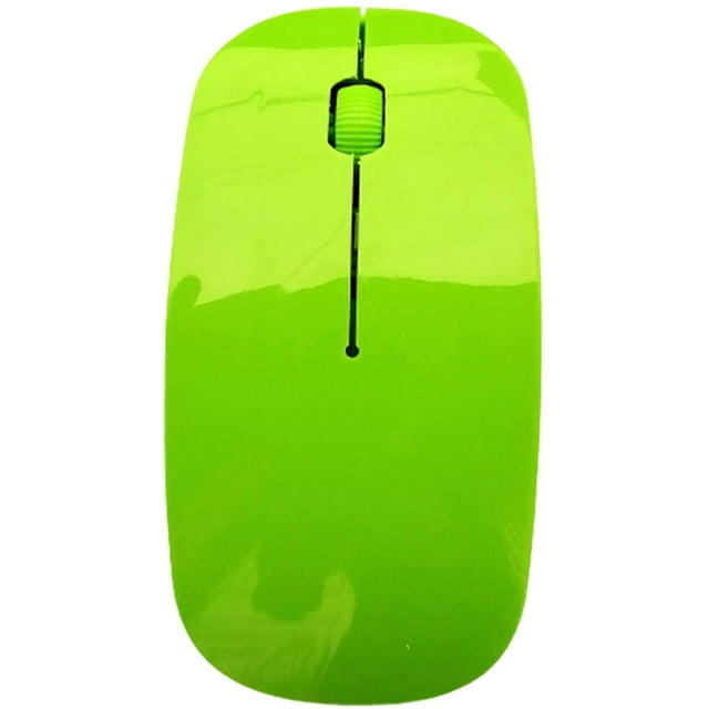 Computer Mouse, Portable Creative Mini Ultra Slim Cute 7.2G Receiver Laptop PC Wireless Gaming Mouse Green