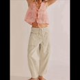 thumbnail image 4 of Chaleco con Lazo Frontal para Mujer, Camiseta Sin Mangas con Bordado Floral Y2K, Cuello en V, Top Corto, Lindas Camisetas para Salir. Rosa M, 4 of 8