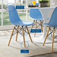 thumbnail image 4 of Modway Pyramide Moderne Chaise Dinatoire en Plastique de Style Bleu Clair, 4 of 4