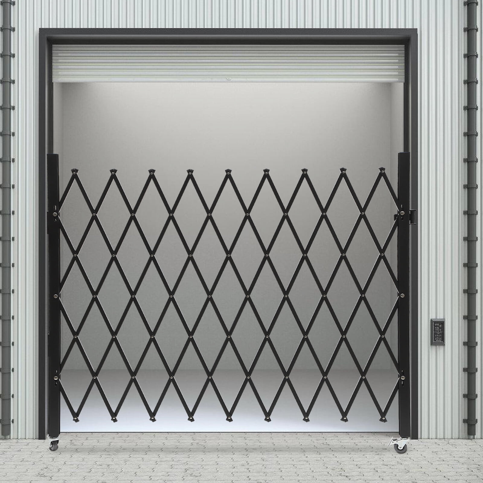 Single Folding Security Gate, Folding Door Gate for Basements, Garages, Storefronts, Kindergartens, Schools, and More (1.3*1.8m/4.27*5.91ft)