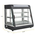 thumbnail image 4 of Ktaxon 26" Commercial Food Warmer Display Pizza Warmer, 3-Tier Electric Countertop Food Warmer w/LED Lighting Adjustable Removable Shelves Glass Door, Pastry Display Case for Buffet Restaurant 1200W, 4 of 9