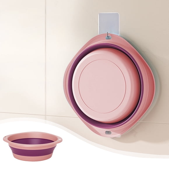 Rvkxad Collapsible Wash Basin, Folding Dishes Pans for Kitchen Sink Camping Portable, Small Multipurpose Bucket for Laundry Foot Bath