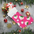 thumbnail image 6 of Coolnut Strawberry Christmas Stocking, Personalized Large Candy Stocking, Xmas Stockings Decoration Hanging Gift for Family Holiday Party Ornaments Decor Fireplace, 6 of 7