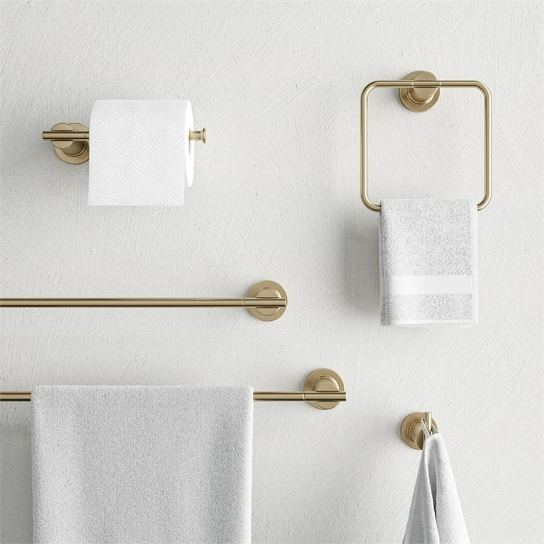 ED Ellen DeGeneres Tossana Metal Towel Ring in Champagne Brass