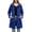 Blue women plus size raincoat a1, variant on Relaxed Fit Hooded Zip Up Coat for Women, Plus Size Warm Rainproof Casual Outerwear, Solid Color Loose Cover Up for Fall Winter Daily Wear, White 2XL