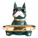 thumbnail image 1 of Bandeja creativa para estatuas, figuritas, llaves, adornos para el hogar, perro, entrada Bandeja de mano verde, 1 of 9