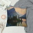 thumbnail image 2 of Fenyluxe Sunset Mountains Lake Square Pillow Cover Case for Cushions Sofa Bed Outdoor Decor Pillowcase 1PC 18x18in, 2 of 5