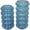 Blue Bubble Solid Round S/2 13", 11"H, variant on DecMode 12", 10", 7"H Round Orange Glass Vase with Varying Shapes and Sizes, Set of 3