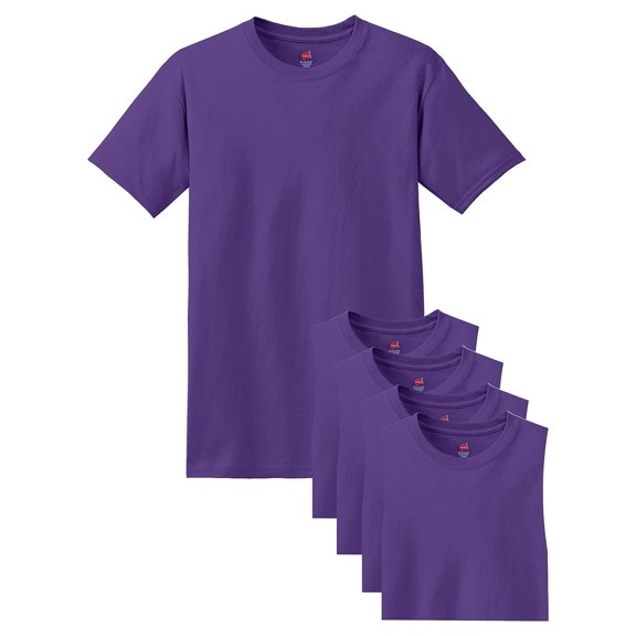 Hanes Men's Short Sleeve Crewneck Cotton T-Shirt Pack of 5