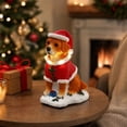 thumbnail image 6 of Christmas Golden Retriever Dog Figurine,Cute Lighted Puppy Statue with Santa Outfit,Warm LED Lights,Excellent Christmas Tabletop Decor for Indoor Home Party, 6 of 8