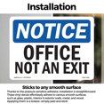 thumbnail image 3 of Office Not An Exit OSHA Notice Vinyl Decal Label 7 Inch x 5 Inch - 10 Pack, 3 of 6