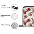 thumbnail image 4 of Pofeuu Rose Flowers Print Oven Mitts and Pot Holders 4 pcs Set,High Heat Resistant 500 Degree Extra Thicken Long Kitchen Cotton Oven Glove for Cooking, 4 of 6