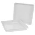 thumbnail image 3 of BEADCEST 2pcs Flower Pot Tray Plastic White Square Plant Tray Bonsai Tree Accessory, 3 of 7