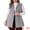 Grey, variant on DARING DIVA Women's Plus Size Lapel Sleeveless Lightweight Suede Vests 2X Red