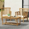 thumbnail image 3 of Club Chairs and Table Combo | Clean Lines for a Chic Look | Acacia Hardwood Frame | Resistant to Wear and Tear, 3 of 6