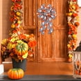 thumbnail image 6 of Oioii Fall Pumpkin Bow Wreath Thanksgiving Autumn Bows for Farmhouse Wreath Indoor Outdoor Holiday Christmas Party Door Wall Decoration, 6 of 6