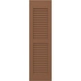thumbnail image 5 of Ekena Millwork 15"W x 58"H Americraft Two Equal Louver Exterior Real Wood Shutters (Per Pair), Burnt Toffee, 5 of 10
