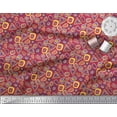 thumbnail image 2 of Soimoi Modal Satin Fabric Geometric Small Printed Craft Fabric by The Yard 42 Inch Wide, 2 of 3
