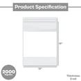 thumbnail image 7 of PSBM White Block Reclosable Bags 12" x 15" 2 Mil Reusable Poly Bags for Bagsing Essentials 2000 Pieces, 7 of 7