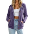 thumbnail image 3 of Thousandth Women's Cardigan Sweaters Casual Hooded Fleece Lined Cardigans Loose Button Bown Front Winter Outfit with Hood Keep Warm, 3 of 9