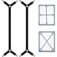 thumbnail image 1 of Correas para guardar sábanas, soporte para sábanas para esquinas, soportes para sábanas, Clips de tirantes, soporte para sábanas ajustable, sujetadores de ligas, abrazaderas para colchón, 1 of 5