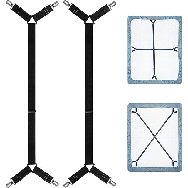Correas para guardar sábanas, soporte para sábanas para esquinas, soportes para sábanas, Clips de tirantes, soporte para sábanas ajustable, sujetadores de ligas, abrazaderas para colchón