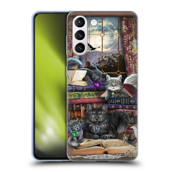 Head Case Designs Officially Licensed Brigid Ashwood Cats Storytime Cats And Books Soft Gel Case Compatible with Samsung Galaxy S21 5G