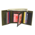 thumbnail image 3 of CAZORO Real Cowhide Leather Wallets for Men RFID Blocking Extra Capacity Classic Trifold Wallet with ID & Card Slots Green, 3 of 8