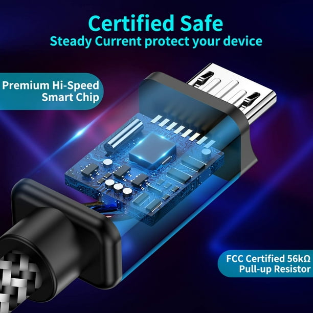Cable de charge USB pour Manette PS4 Playstation 4 Slim & Pro 2 Câble de  données