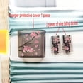 thumbnail image 4 of 3pcs Translucent Black Cherry Blossom Pattern, For IPhone 18W/20w Translucent Black Charger Protective Case For IPhone Cable Protective Case 20W Charger Protective Set, Wall Charger Protective Case, C, 4 of 5