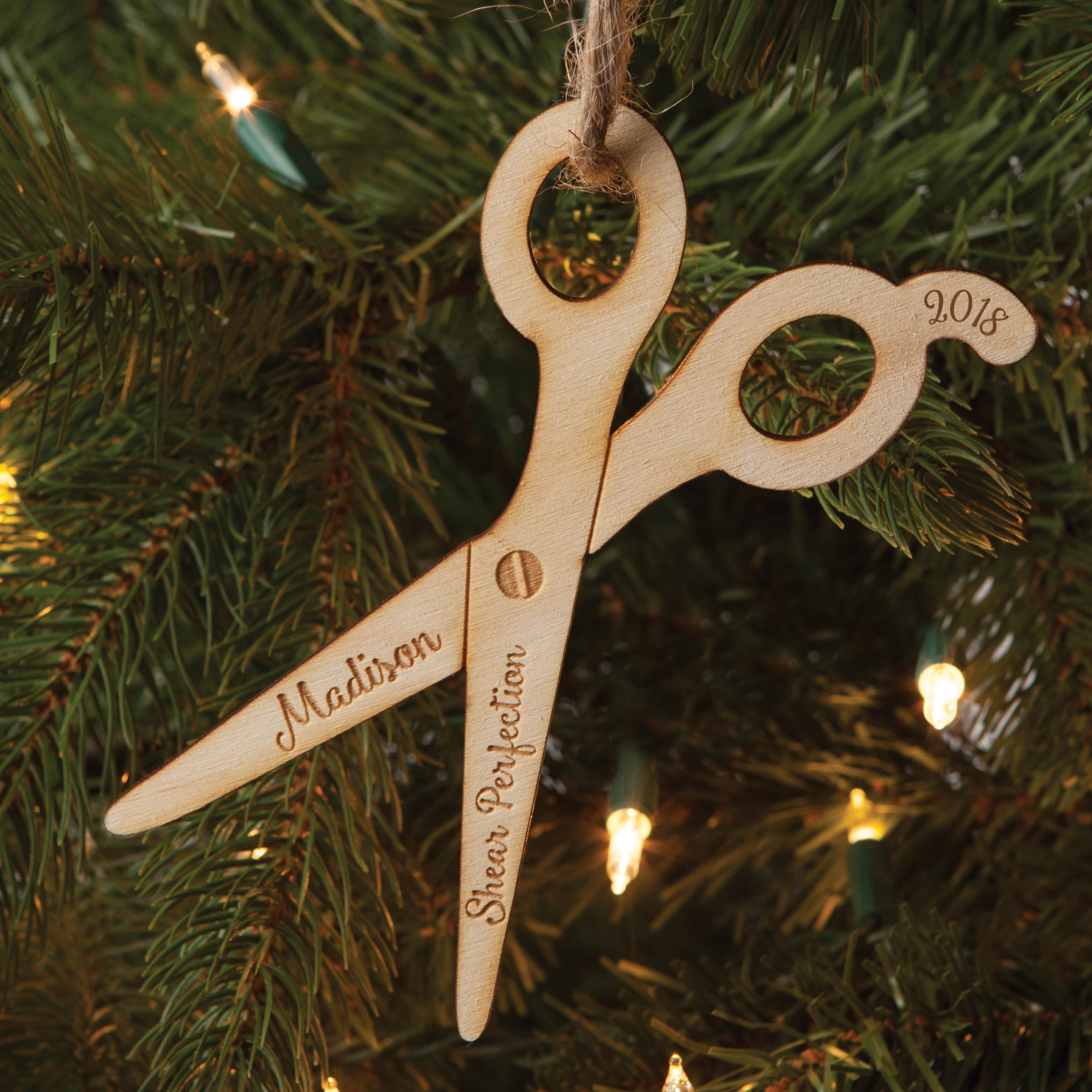 Personalized Hair Stylist Wood Christmas Ornament Walmart Com