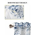 thumbnail image 7 of Blue Eucalyptus Coastal Kitchen Curtains 54 Inches length, Beach Starfish Jellyfish Window Treatment Curtain Drapes, Decorative Window Curtains for Bedroom Cafe, 52"x54", 2 Panels, 7 of 7