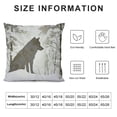thumbnail image 5 of BANET  Winter Throw Pillow Cushion Cover, Wolf Silhouette Howls in Woods Leafless Trees Snowflakes Wilderness, Decorative Square Accent Pillow Case 24x24in, 5 of 5
