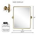 thumbnail image 3 of TEHOME Farmhouse Gold Bathroom Mirror, 20x24 inches, Pivot Rectangle, Tilting, 3 of 6