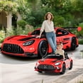 thumbnail image 2 of Costway Ride on Car Licensed Mercedes-AMG GT3 Kids Car with Remote Control 3 Speeds Red, 2 of 10