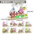 thumbnail image 5 of CoreLiving Easter Table Decor Wooden Bunny Decorations Spring Centerpieces Farmhouse Easter Decor for Home Office Tiered Tray Decor Shelf Decor Mantel Decor Indoor Spring Decor Easter Home Decor, 5 of 9
