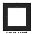 thumbnail image 2 of Black Suede Picture Frame Mat for 12x12 Frames - Fits 8x8 Photos - 25 Mats, 2 of 7