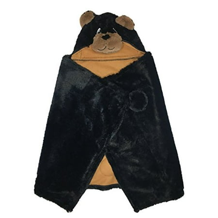 Bear Hooded Throw Blanket for Kids - 27in x 52in - Super Soft Material ? (Best Blanket Material For Warmth)