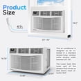 thumbnail image 6 of 10,000 BTU Window Air Conditioner with LED Screen, Remote Control, Dehumidifier, and Fan (Covers 450 sq. ft.), 6 of 8