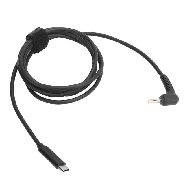 Cable de carga, cable tipo C 3A de DC4.0 x 1,7 mm para cargador PD, línea eléctrica para portátil, acabado de lujo