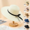 thumbnail image 5 of VISALY Sun hat Womens Sun Hats | Sun Hats Packable Straw Hats for Summer Women's Beach Sun Hat Sun Hat Spring and Summer Women Beach Personality Sun Hats Wide Brim Summer Hats Derby Hats 2025, 5 of 5